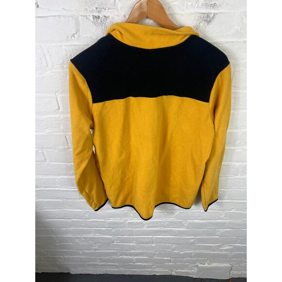 The North Face Women's TKA Glacier Snap-Neck Pullover Sweater Black Yellow Sz L - Picture 5 of 7